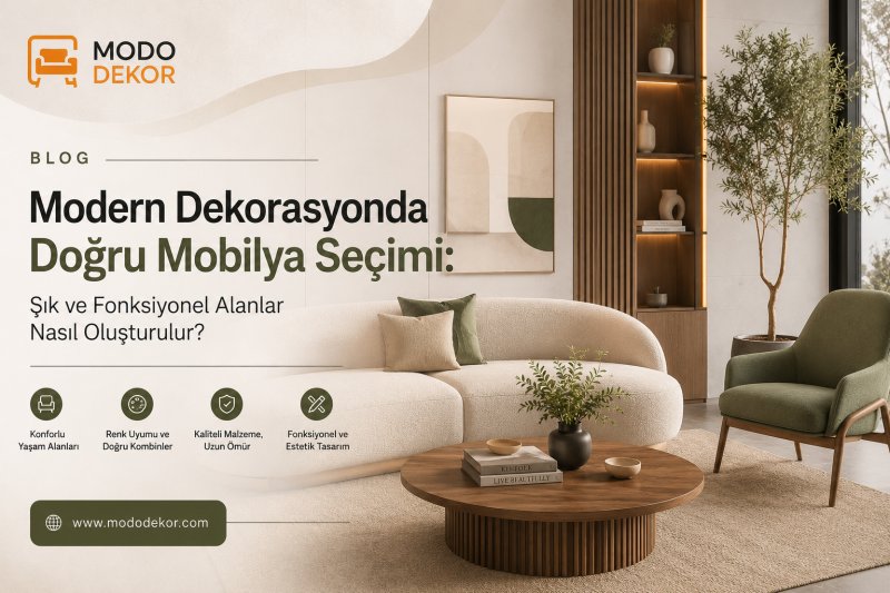 Modern Dekorasyonda Doğru Mobilya Seçimi: Şık ve Fonksiyonel Alanlar Nasıl Oluşturulur
